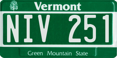 VT license plate NIV251