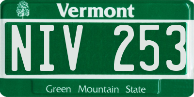 VT license plate NIV253