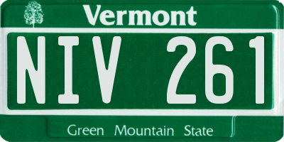 VT license plate NIV261