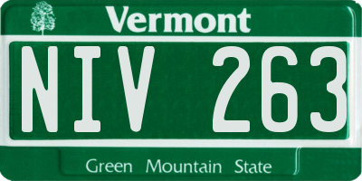 VT license plate NIV263