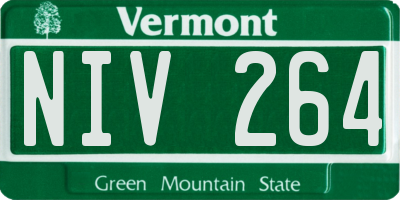VT license plate NIV264