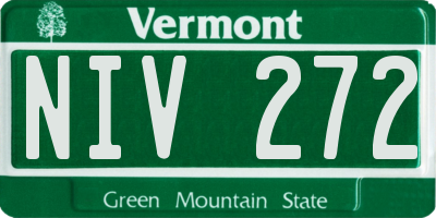 VT license plate NIV272