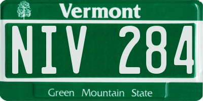 VT license plate NIV284