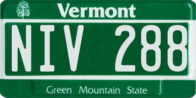 VT license plate NIV288