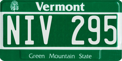VT license plate NIV295