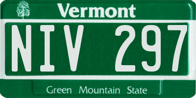 VT license plate NIV297