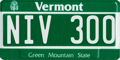 VT license plate NIV300