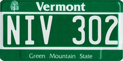 VT license plate NIV302