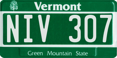 VT license plate NIV307