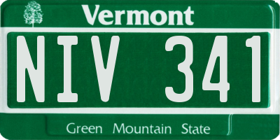 VT license plate NIV341