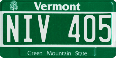 VT license plate NIV405