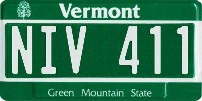 VT license plate NIV411