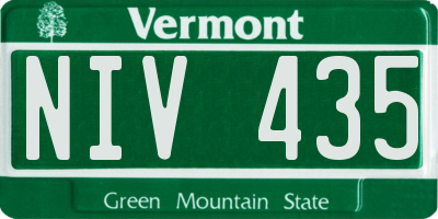 VT license plate NIV435
