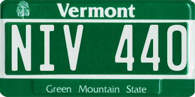 VT license plate NIV440