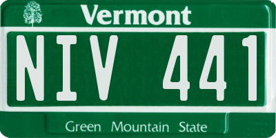 VT license plate NIV441