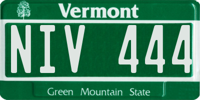 VT license plate NIV444
