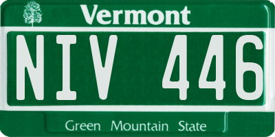 VT license plate NIV446