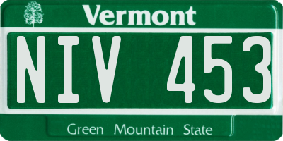 VT license plate NIV453