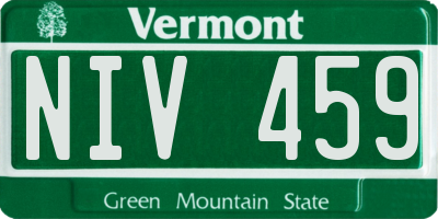 VT license plate NIV459