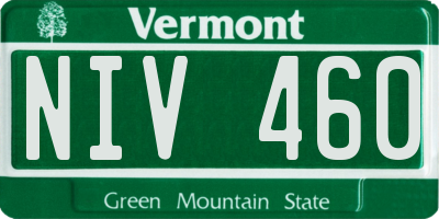 VT license plate NIV460