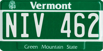 VT license plate NIV462