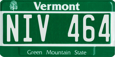 VT license plate NIV464