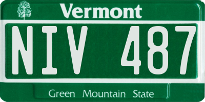 VT license plate NIV487