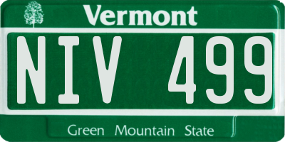 VT license plate NIV499