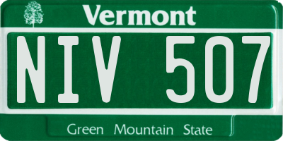 VT license plate NIV507