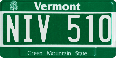 VT license plate NIV510