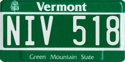 VT license plate NIV518