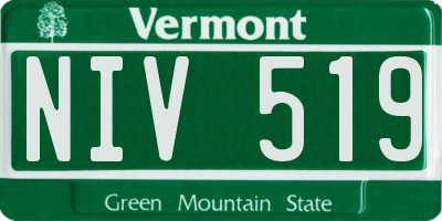 VT license plate NIV519