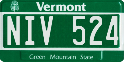 VT license plate NIV524
