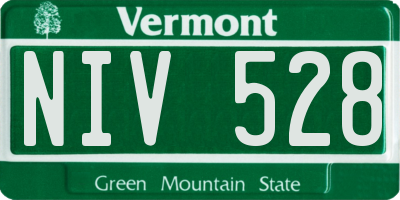 VT license plate NIV528