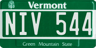 VT license plate NIV544