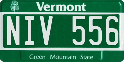 VT license plate NIV556