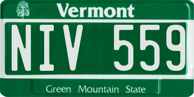VT license plate NIV559