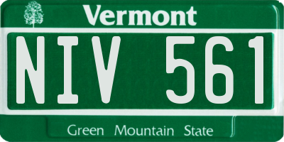 VT license plate NIV561