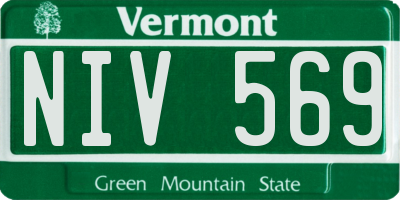 VT license plate NIV569