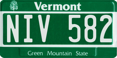 VT license plate NIV582