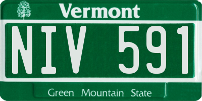 VT license plate NIV591