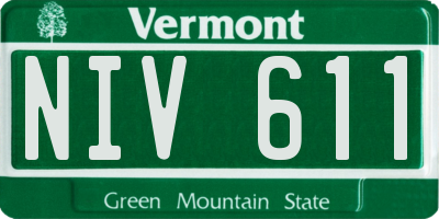 VT license plate NIV611