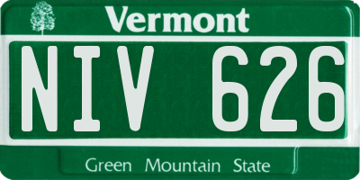 VT license plate NIV626