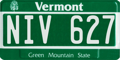 VT license plate NIV627