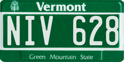 VT license plate NIV628