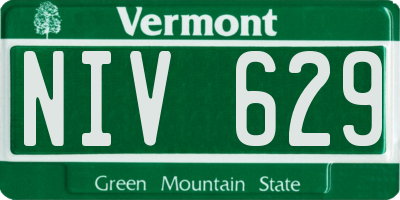 VT license plate NIV629