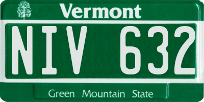 VT license plate NIV632