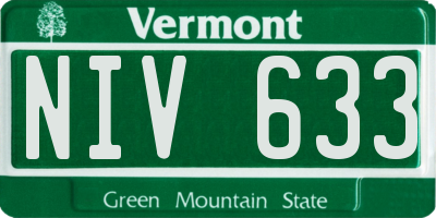 VT license plate NIV633