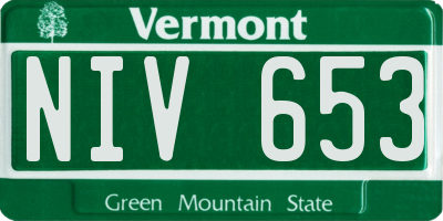 VT license plate NIV653