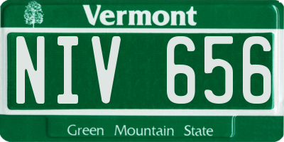 VT license plate NIV656